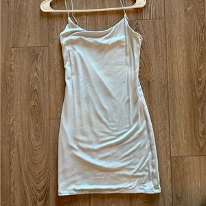 Aritzia Wilfred Free Light Blue Spaghetti Strap Mini Dress